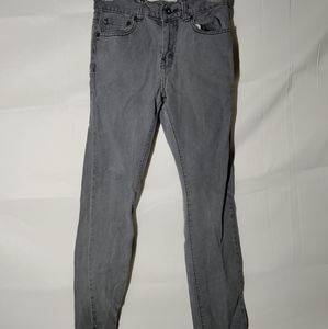 Levi's 510 Skinny Fit Gray Stone Wash Jeans Boys 14 Regular 27 X 27